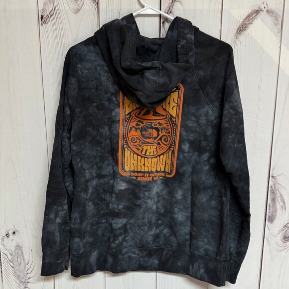The North Face Cali Roots Hoodie Women’s Large Black Tie-Dye GUC - Picture 3 of 12